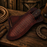 Buckaroo Knife | Rasp Steel with Turquoise and Rosewood Handle