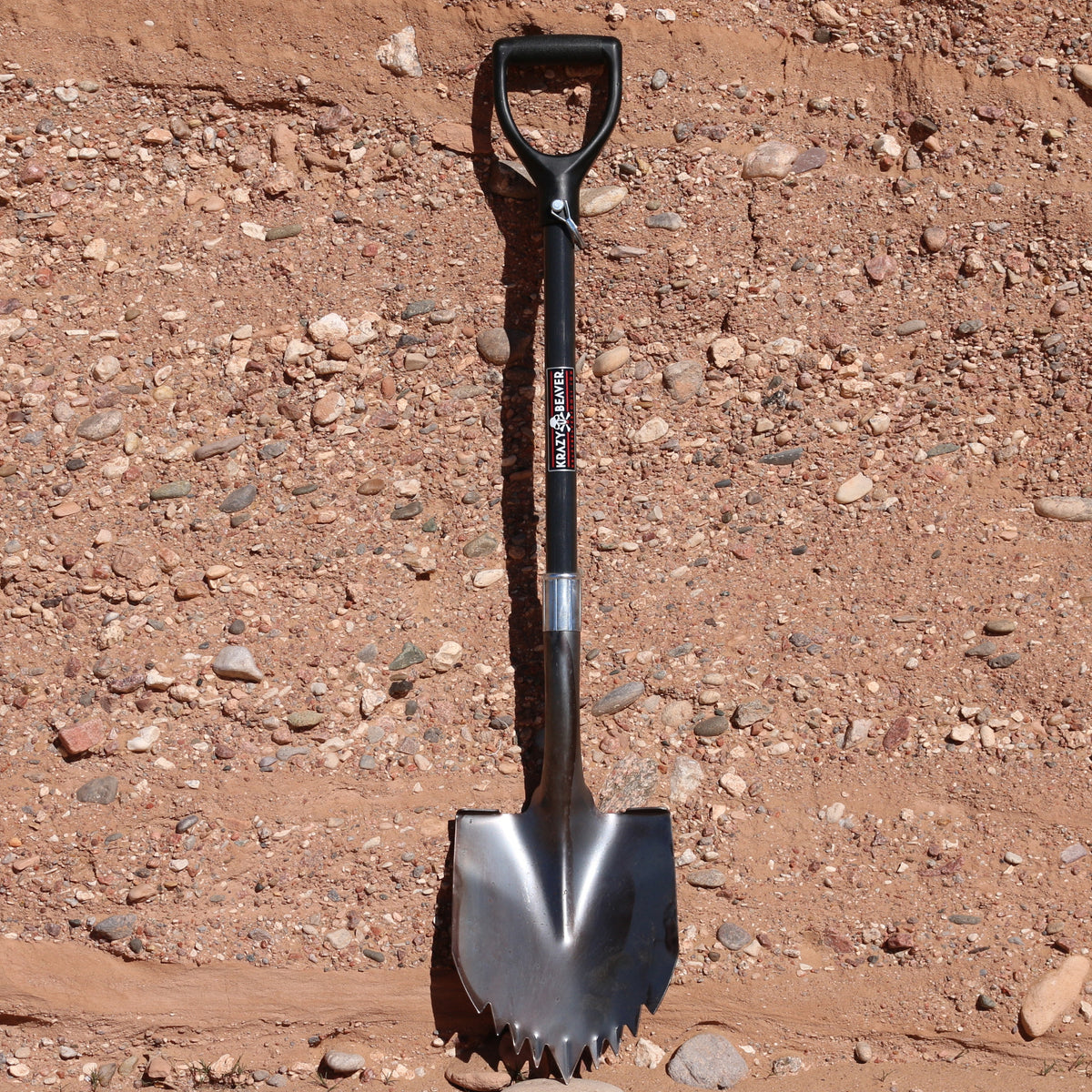 Krazy Beaver Shovel (Black Handle/Raw Steel Head) – Krazy Beaver Tools
