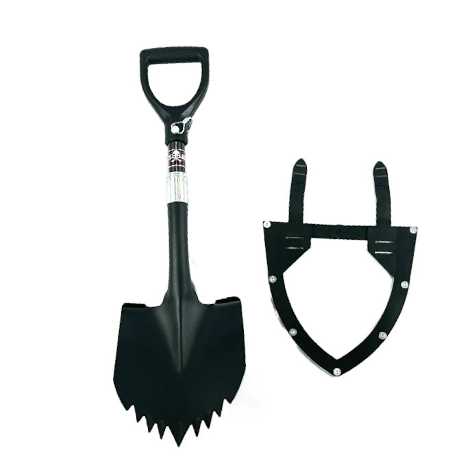 Krazy Beaver Mini Shovel with guard (Textured Black Head / Black